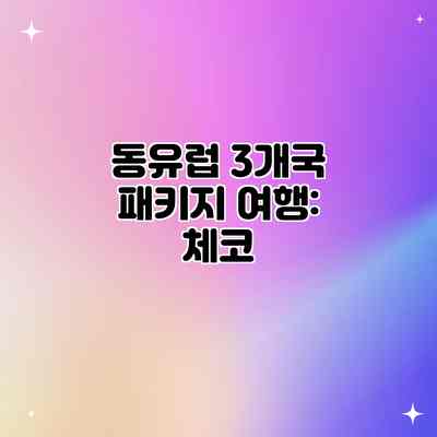 동유럽 3개국 패키지 여행: 체코