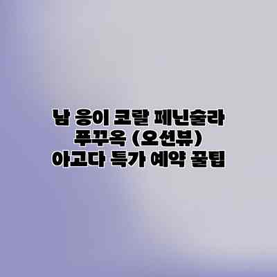 남 응이 코랄 페닌술라 푸꾸옥 (오션뷰) 아고다 특가 예약 꿀팁 남 응이 코랄 페닌술라 푸꾸옥 (오션뷰) 아고다 특가 예약 꿀팁