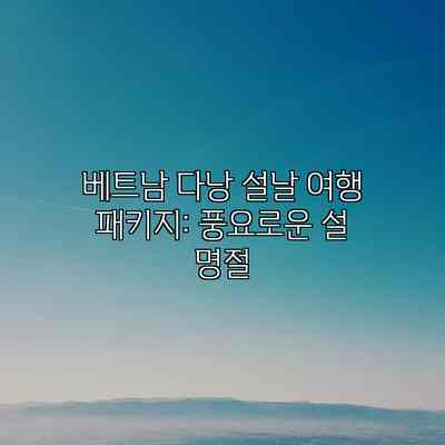 베트남 다낭 설날 여행 패키지: 풍요로운 설 명절 베트남 다낭 설날 여행 패키지: 풍요로운 설 명절