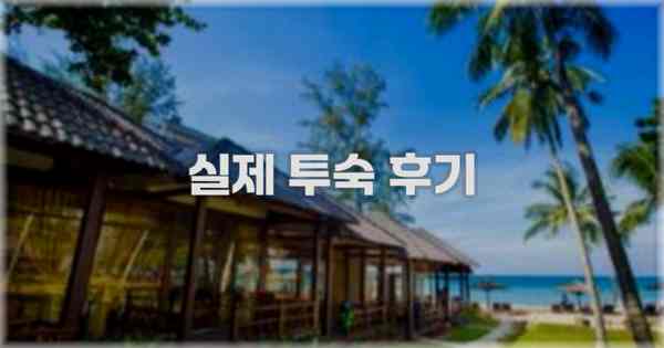 💬 실제 투숙 후기