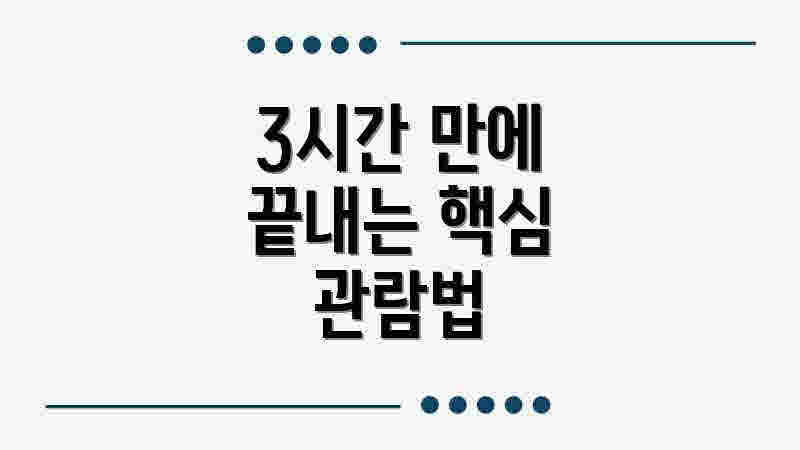 3시간 만에 끝내는 핵심 관람법