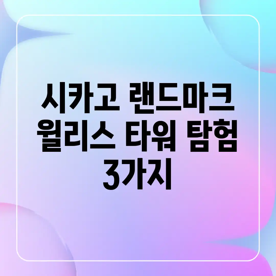 시카고 랜드마크: 윌리스 타워 탐험 3가지