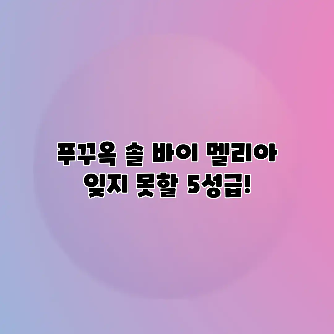 푸꾸옥 솔 바이 멜리아: 잊지 못할 5성급!